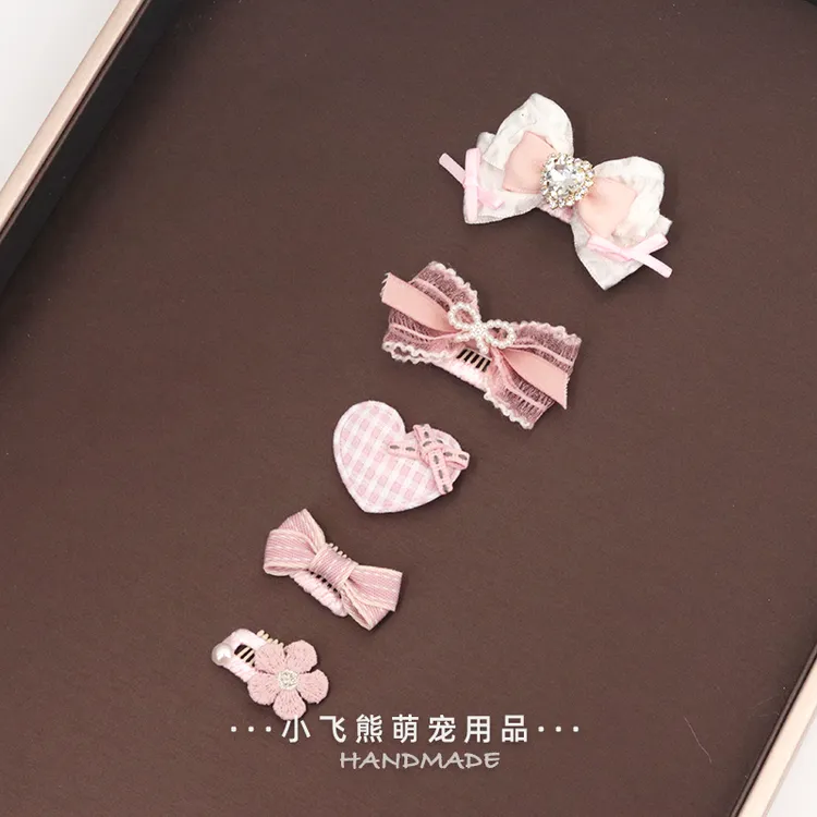 宠物发夹bb夹迷你小发夹猫咪狗狗头饰2.3小号夹子超萌蝴蝶结发卡