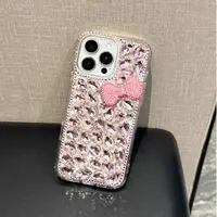 满屏闪钻蝴蝶结适用iPhone16promax手机壳15亚克力14可爱13高奢