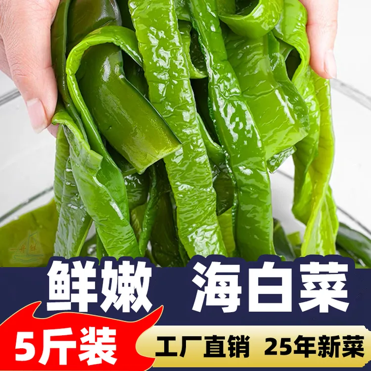 海白菜新鲜盐渍5斤商用整箱海藻海带海菜非特级干货即食裙带菜梗