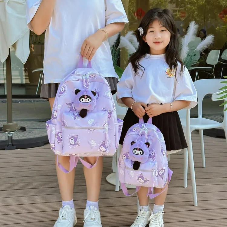 儿童双肩包可爱库洛米背包男女童幼儿园开学轻便书包公主出游包
