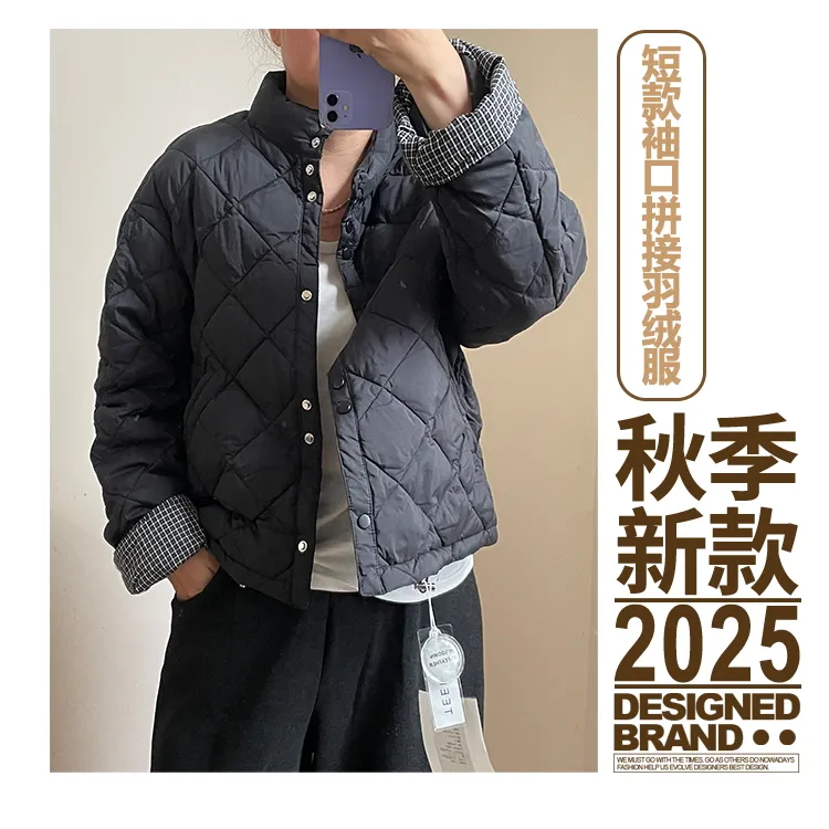 2025冬季新款短款立领羽绒服