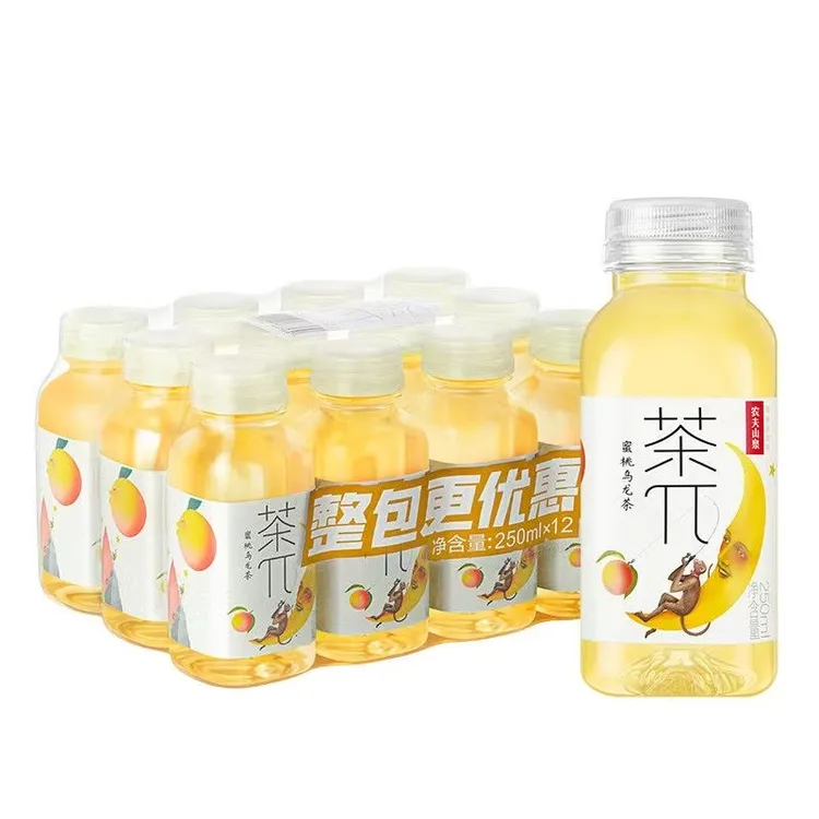 农夫山泉茶兀茶迷你250ml*6/12瓶便携带茶蜜桃乌龙茶果味茶饮料