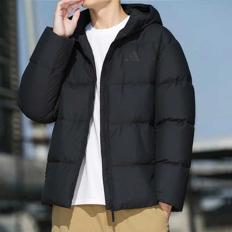 阿迪达斯羽绒服男冬季新款防寒加厚外套美式宽松连帽面包服KC2478