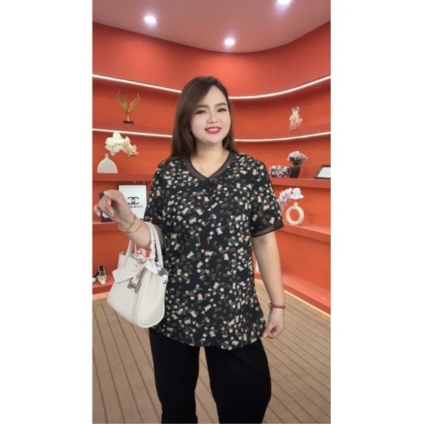 S0219夏季新款宽松减龄大码女装上衣