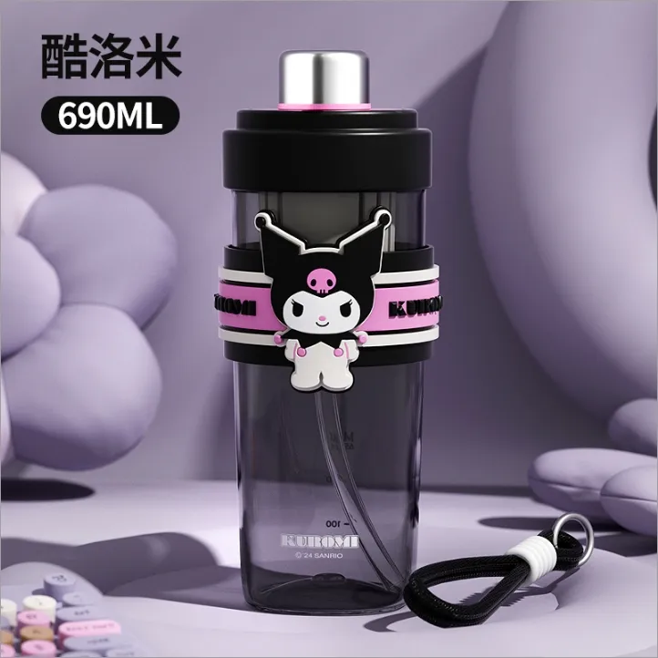 三丽鸥水杯女生高颜值吸管夏天塑料tritan耐高温防摔便携花茶杯子