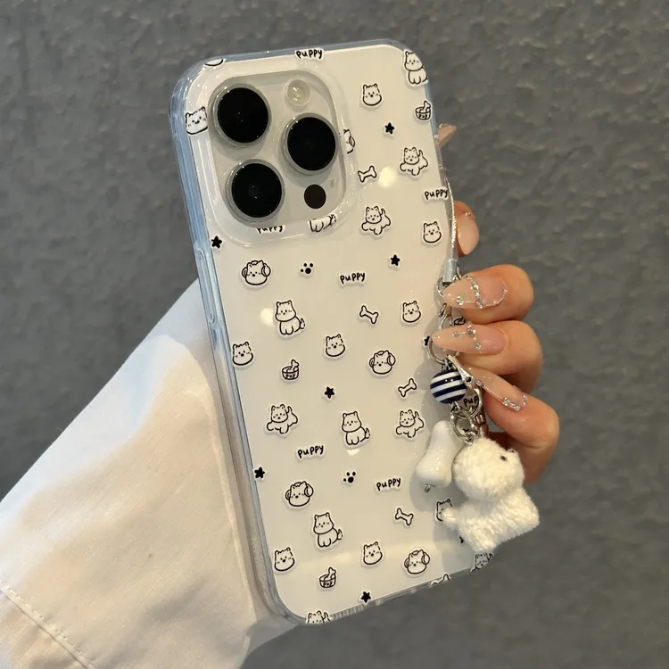 奥菲顿星星小狗挂链适用苹果16/15大孔手机壳华为p70vivo小米oppo