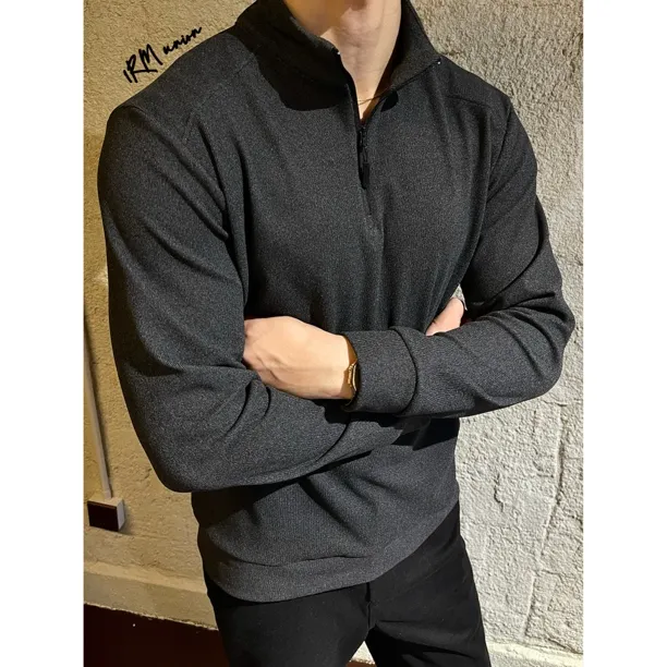 1RMunion<基础的王>升级云感德绒秋冬双面绒半拉链上衣运动打底衫