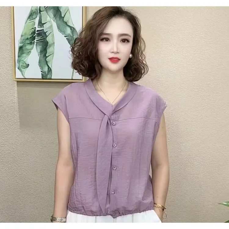 2025新款时尚洋气百搭减龄气质简约短袖女T恤显瘦上衣#66658