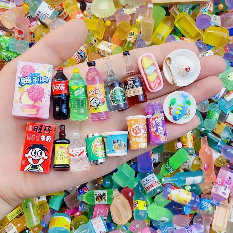 清仓微缩小瓶子食玩便利店小摆件小动物过家家小玩具