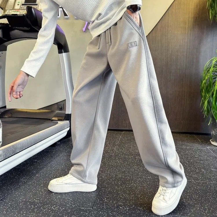 扎染条纹运动裤男春秋潮流百搭直筒裤子2025新款松弛感宽松阔腿裤
