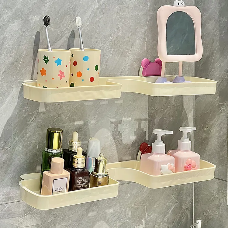 多巴胺吸盘水龙头置物架漱口台洗手台免打孔强力壁挂式收纳整理架