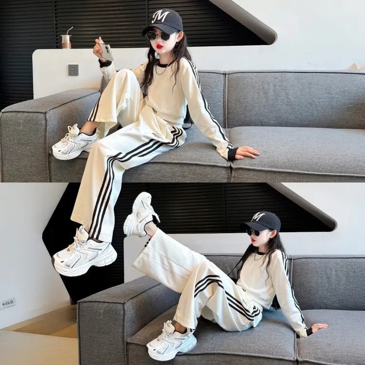 女童超好看韩系套装秋装2025新款洋气儿童运动服女孩大童秋季卫衣
