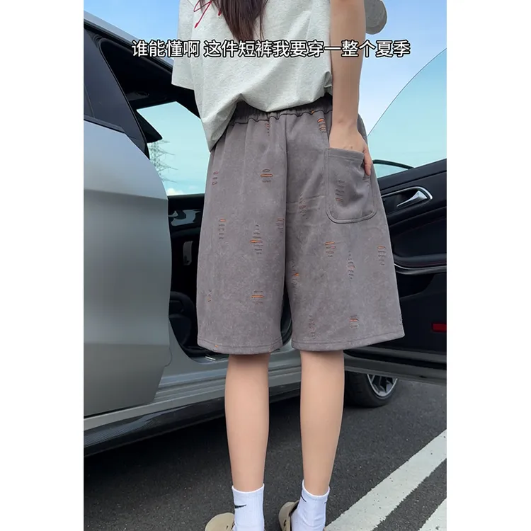 colyon短裤男夏季日系宽松运动直筒五分裤男生美式做破裤子男款