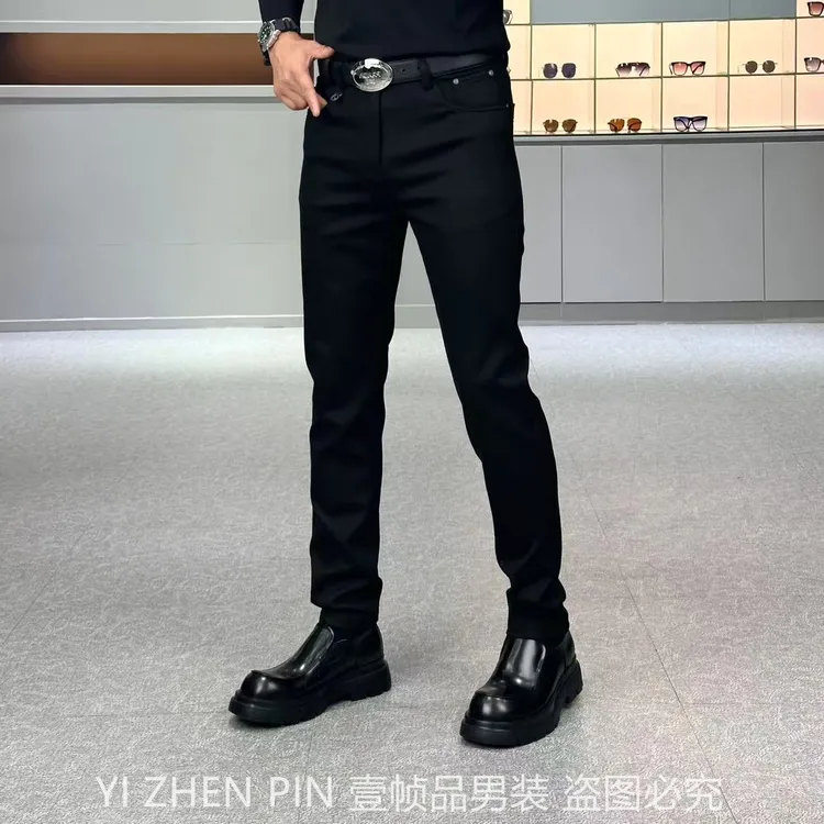 【壹帧品】第五代防褪色杰尼休闲牛仔裤显瘦不勒肚高弹修身秋冬男裤