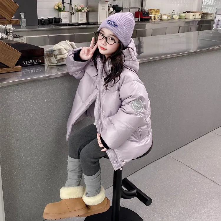 女童加厚羽绒服2025冬季新款6-12岁15岁女孩白鸭绒防寒保暖外套潮