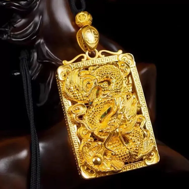 铜合金吊坠 【先生推荐】龙行天下龙牌合金吊坠铜合金首饰品