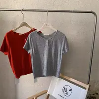 【 雨•美 推荐 】24021韩版时尚百搭针织短袖上衣