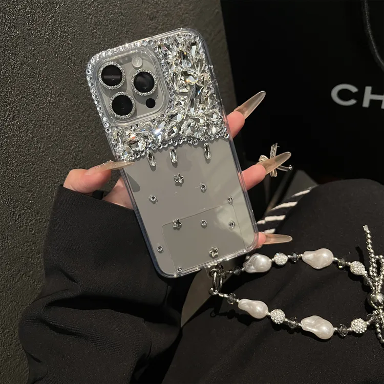 轻奢镶钻闪钻适用苹果16promax手机壳iphone15高级感14plus套1314