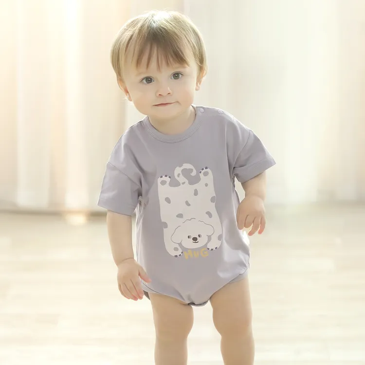 宝宝包屁衣夏季短袖薄款三角哈衣超萌可爱新生儿连体衣服婴儿夏装