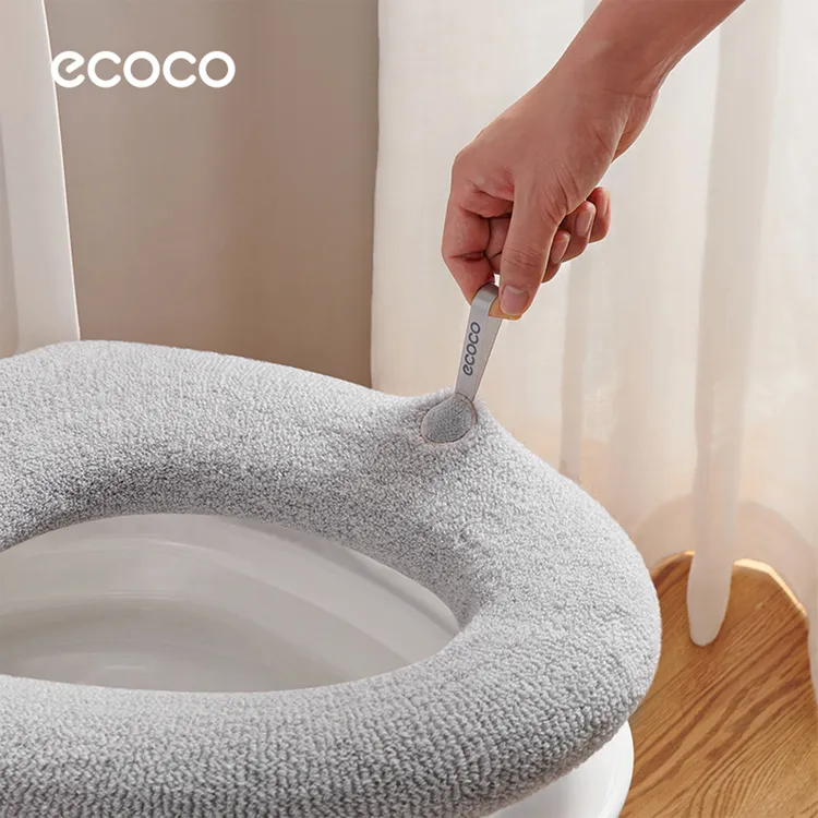 ecoco座便暖垫加厚马桶坐垫冬季马桶垫秋冬款四季通用毛绒马桶圈