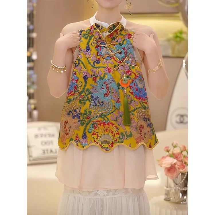 女童连衣裙夏装2025新款儿童洋气国风新中式旗袍夏季汉服公主裙子