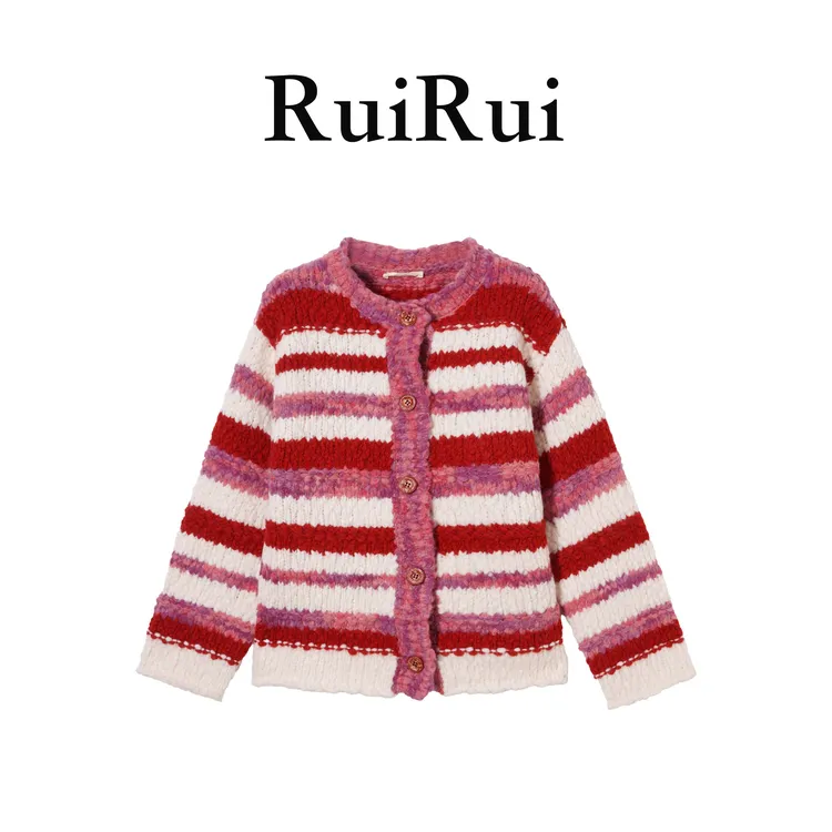 RUIRUI瑞【色彩收藏家】25ss100羊毛时尚百搭条纹针织上衣SY1225R
