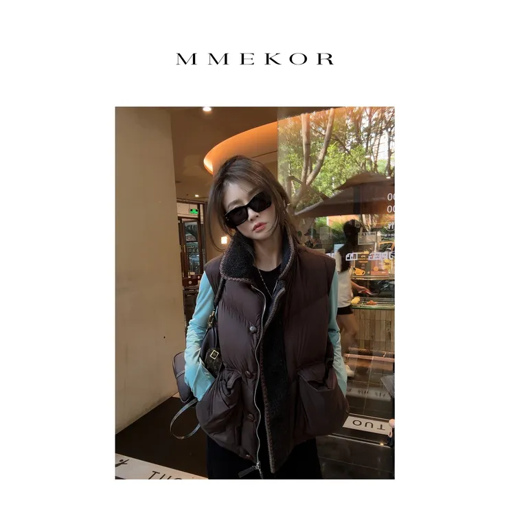 MMEKOR“米兰女郎”马甲 2025新款秋款静奢老钱风百搭马夹 30317