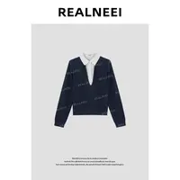 【REALNEEI】极简设计感混纺套头长袖针织T恤上衣RIMMN5SY0721731