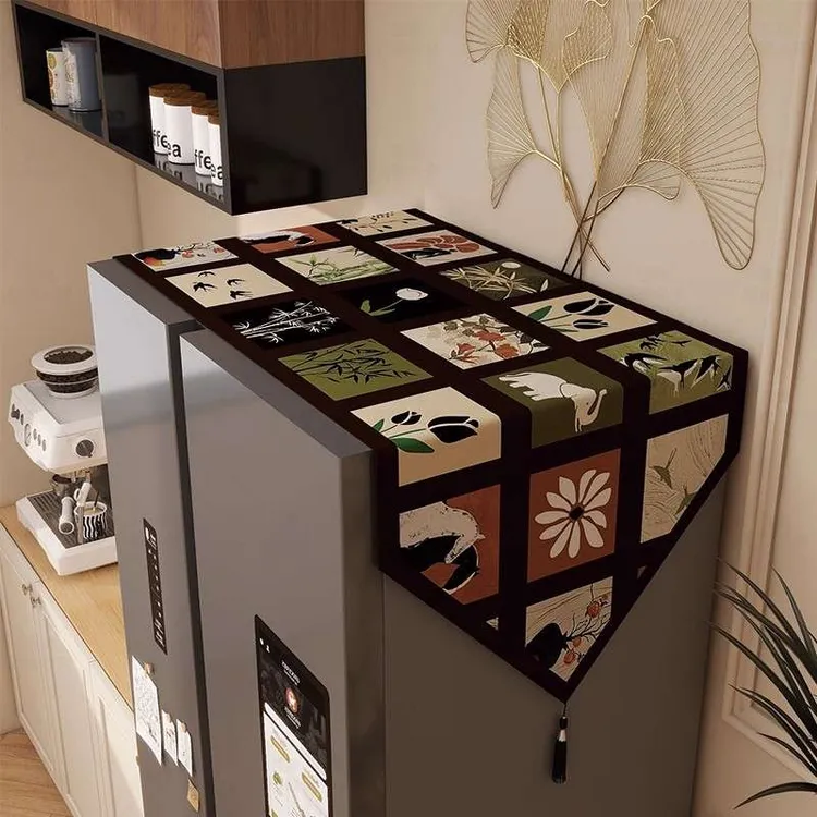 冰箱防尘盖布洗衣机盖垫防水盖巾冰柜新款免洗家用滚筒防晒万能布