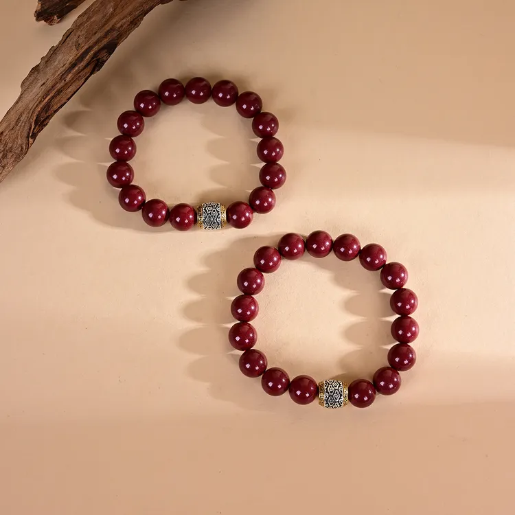 含辰砂工艺品【云上】DS09105-朱砂手串多样性发一件-11mm（甄选）