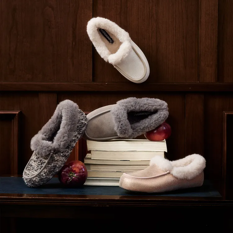 迷失麋鹿【口袋年糕勃肯鞋】复古加绒软底勃肯鞋女一脚蹬保暖棉鞋