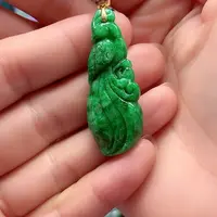 翡翠18K金镶嵌颈饰翡翠