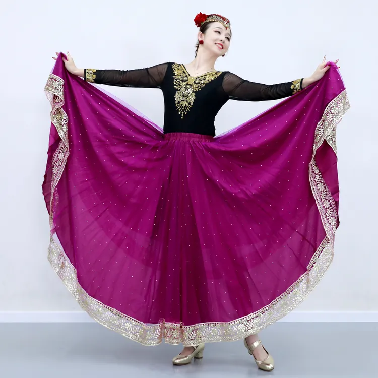 依曼之舞B6092异域风情半身裙修身百搭新疆舞服印度春游出行穿搭