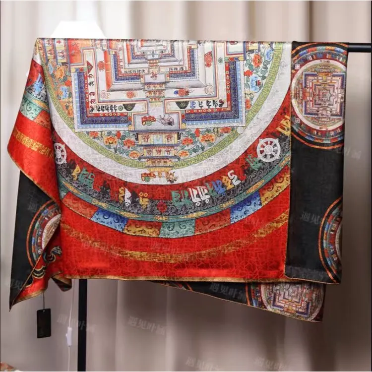 FJ012红坛梵境（140*140）女士围巾披肩