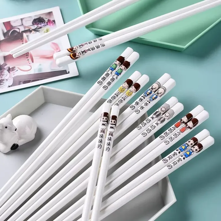 家庭2025新款陶瓷筷子一人一筷一家人创意亲子家用耐高温陶瓷筷子