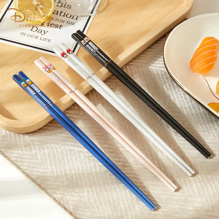 迪士尼【陶瓷筷子】个人专用筷家用高档防霉防滑情侣餐具儿童吃饭筷