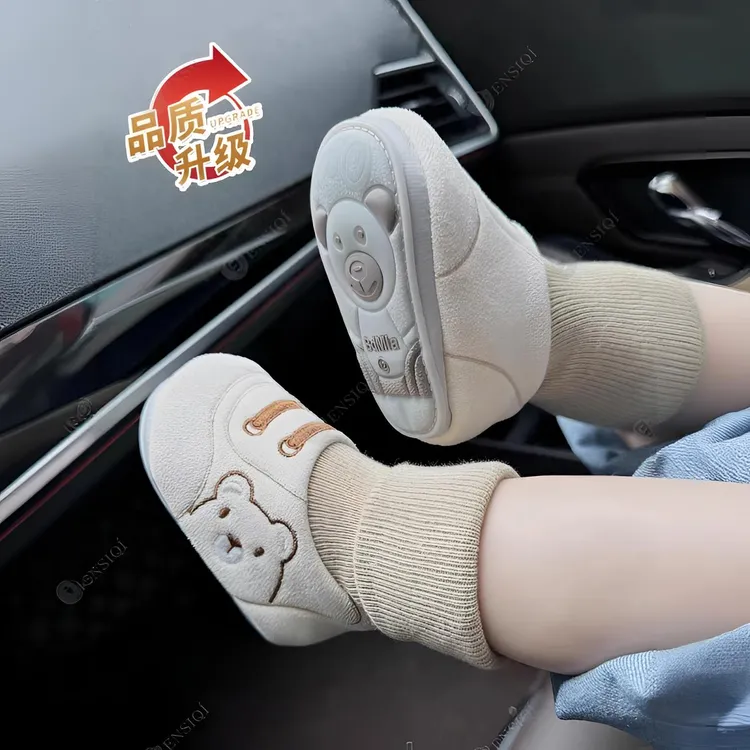 婴儿鞋子不掉新生一岁宝宝小棉鞋学步鞋室内春秋冬季6-12月女宝宝