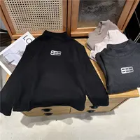 吴小越w967男童秋冬装圆领套头条纹加厚t恤长袖中大童儿童打底衫