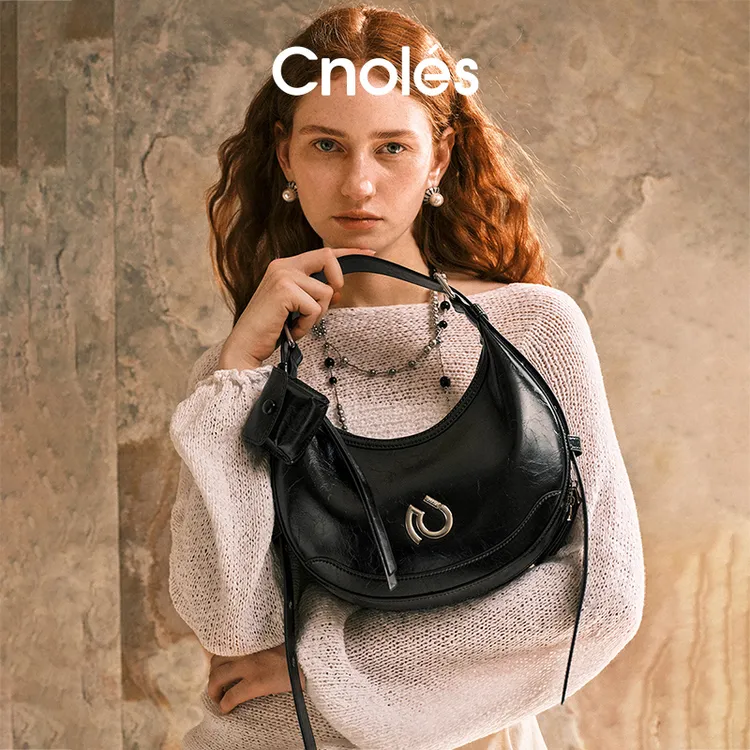 【赵昭仪同款】Cnoles蔻一弦月包包2025新款单肩女士腋下包秋冬穿搭商品图