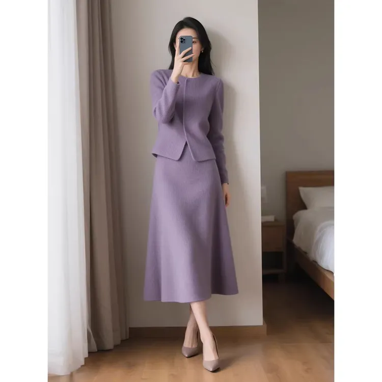 秋冬季新款女装高端精致漂亮气质洋气减龄温柔女神范时尚套装裙子