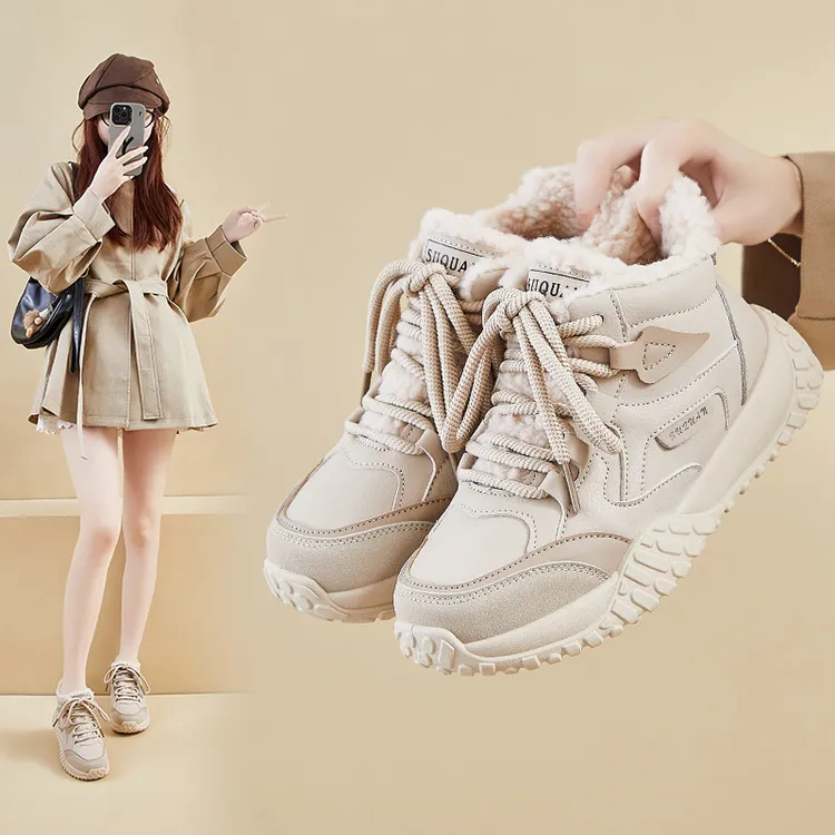 ins韩版新款加绒老爹鞋女2025冬季学生运动跑步休闲保暖增高