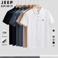 JEEPSPIRIT吉普POLO衫男士短袖T恤夏季休闲翻领刺绣半袖重工刺绣