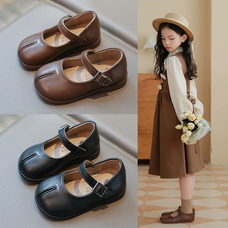 21-36女童皮鞋儿童鞋子春秋季公主鞋2025新款猪蹄鞋软底分趾单鞋