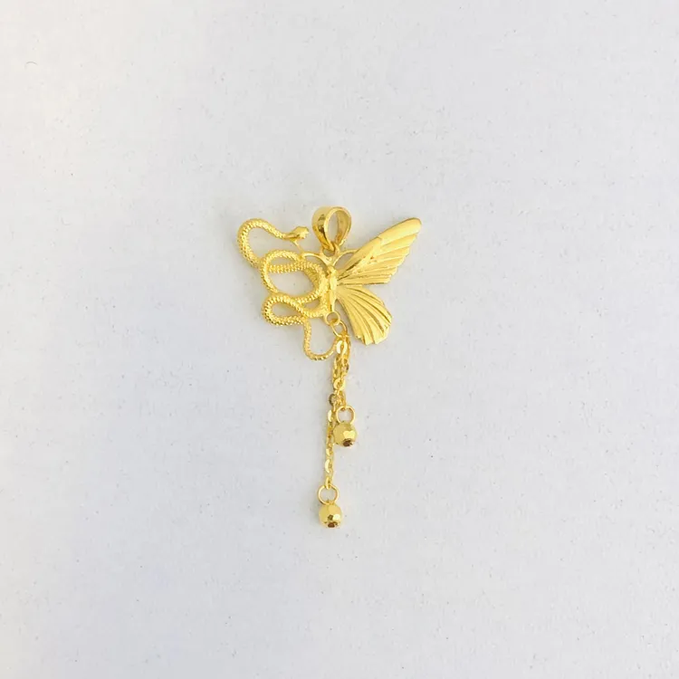 萃华足金蝴蝶吊坠传统工艺