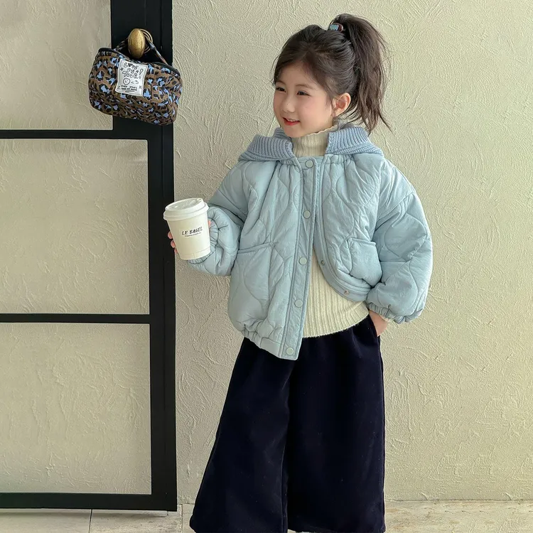 女童棉衣外套加厚秋冬2025新款时尚洋气儿童面包服女宝宝保暖棉服