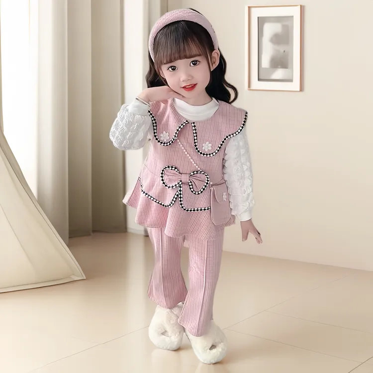 女童休闲长裤套装秋季儿童女孩宽松长袖洋气可爱甜美韩版时尚潮流