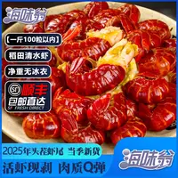海味翁（新虾上市）2025大号新龙虾尾 新鲜现剥100粒内/斤 1500g/盒