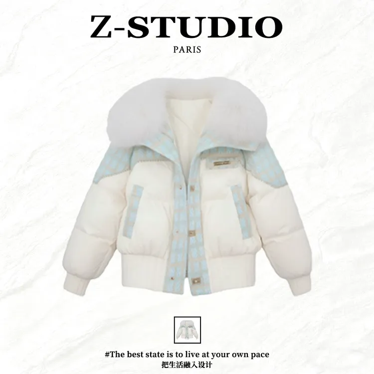 欧版显白气质棉服外套女2025冬季新款设计感大码宽松慵懒时尚棉衣