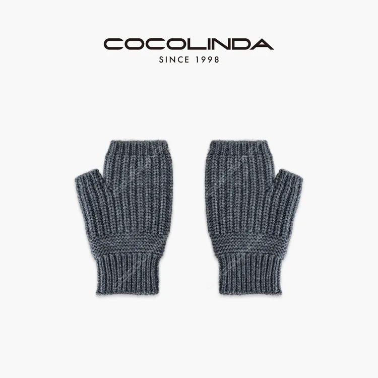 COCOLINDA| “暖感搭配” 5针【元宝针】半指针织氛围感手套A5697