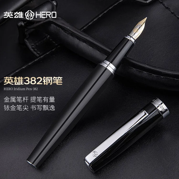 HERO/英雄钢笔商务办公铱金墨水笔美工笔弯尖签字笔书写练字382